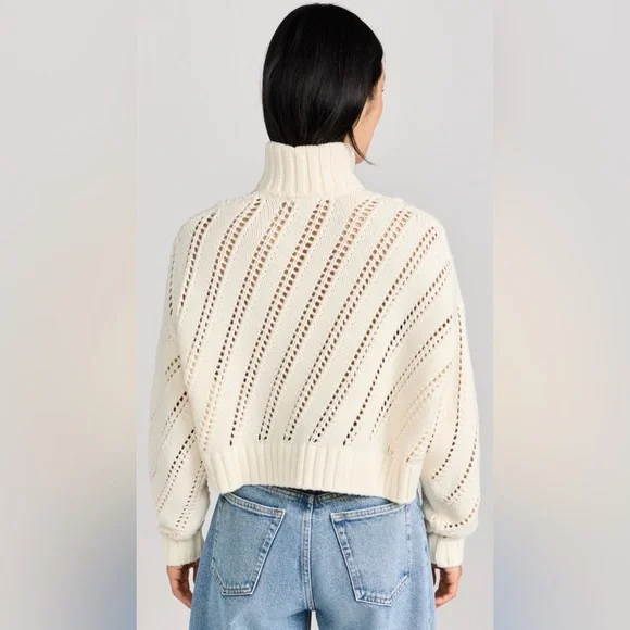 STAUD Cropped Hampton Sweater Sz S - Picture 2 of 10